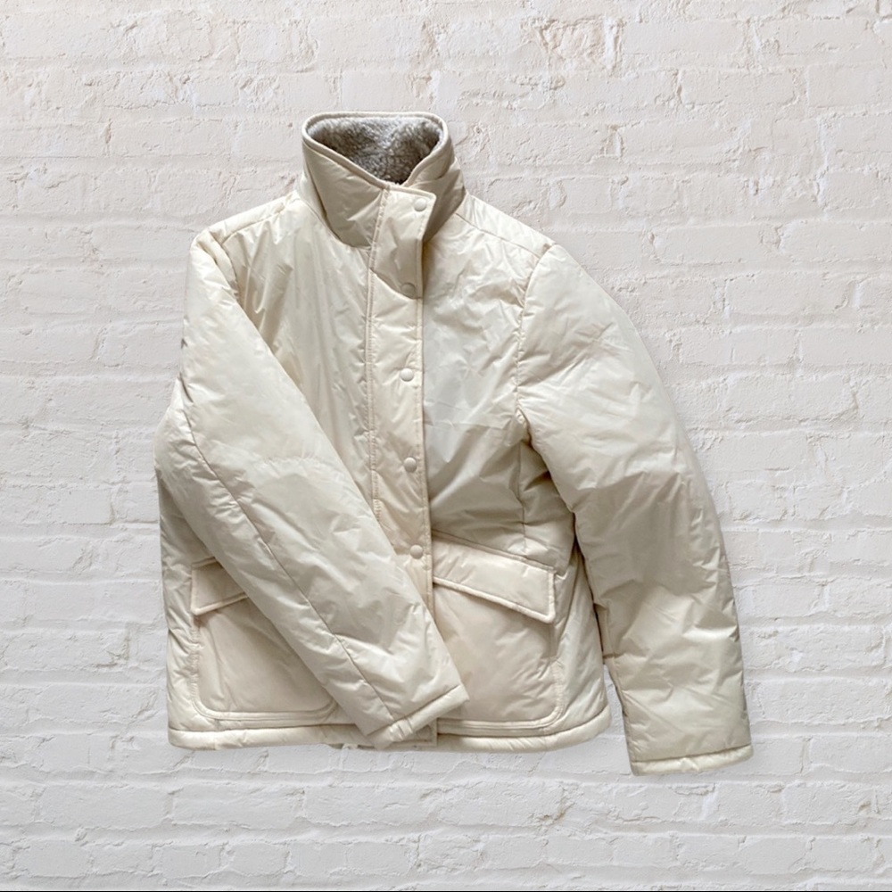 J. Crew Primaloft White Puff Coat